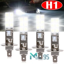 4x Super Bright H1 LED Headlight Bulbs Kit High Low Beam Fog Driving 6500K White