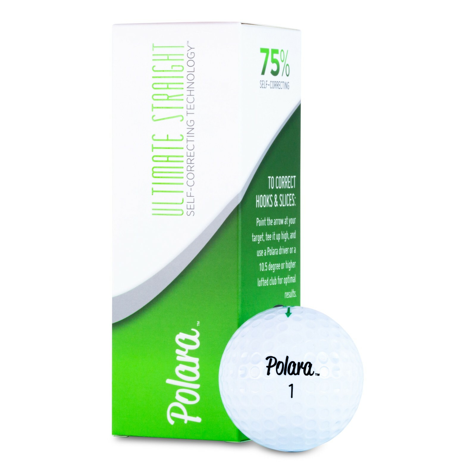 3x Polara Golf Balls Ultimate Straight 75 Self Correcting SAME DAY