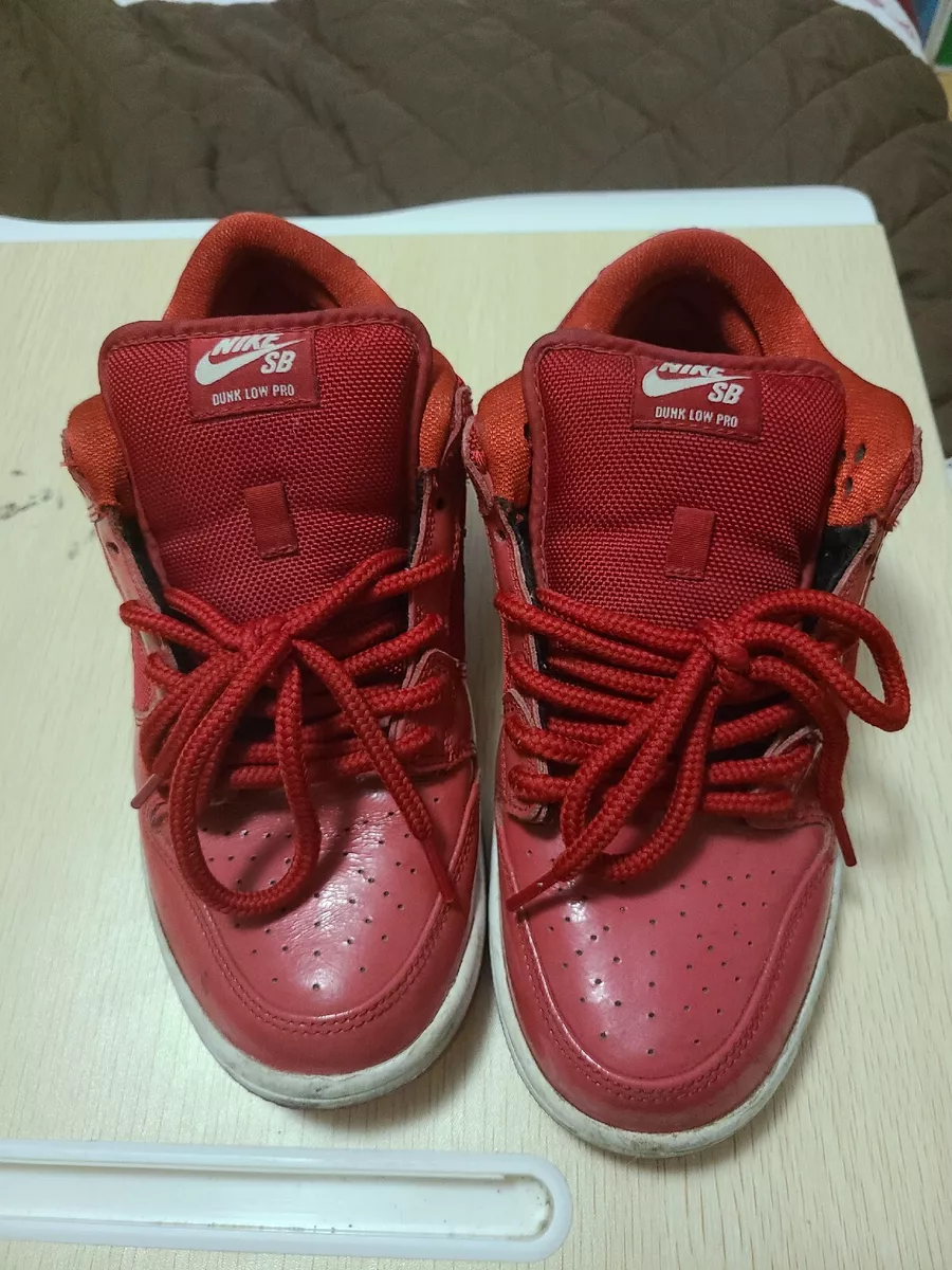 Size 9- Nike SB Dunk Low Pro Red Patent Leather 2015