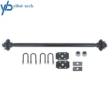 4 Lug Trailer Boat Axle 2000 lbs w/ 44"/47.5"/54"/57"/58"/60"/71"/72" Hub Face