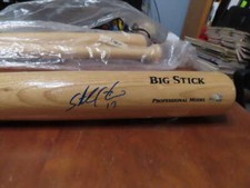 Starlin castro Miami Marlins Signed Baseball Rawlings Bat Mounted Memories stick