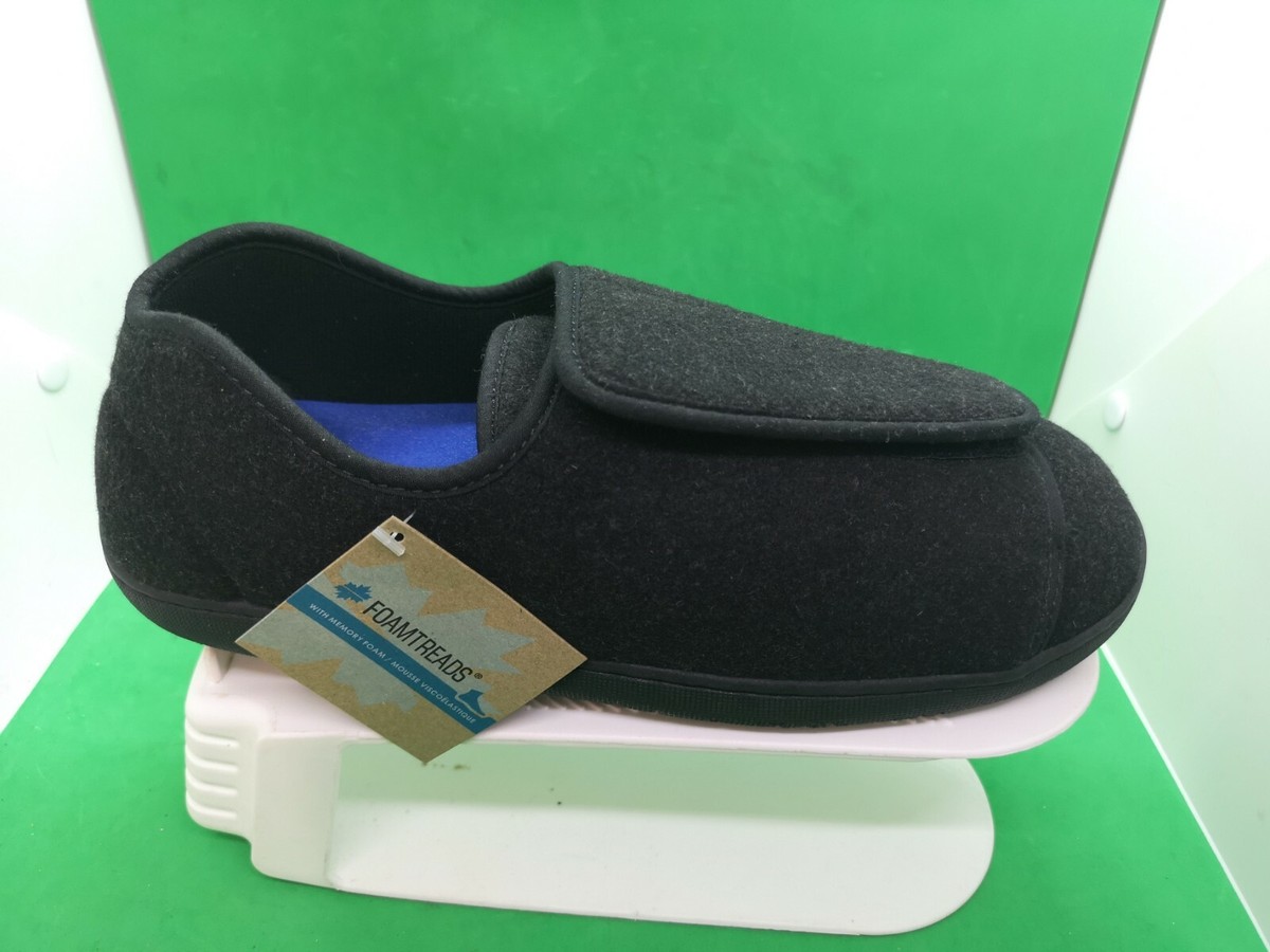 Foamtreads Mens Doctor 2 Adjustable Slippers Black Casual  display picture 1