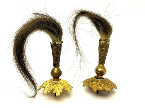 Indian Wars 1880’s Dress Helmet Horse Hair Plumes Holders Original & Repro - 第 1/12 張圖片