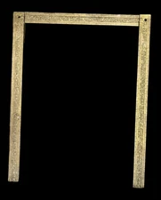 ANTIQUE FLORAL VICTORIAN CAST IRON FIREPLACE SURROUND 30.25 X 24.5”