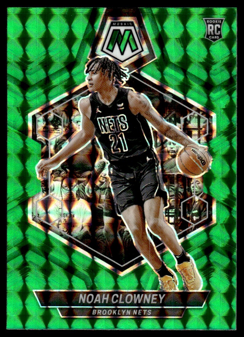 2023-24 Panini NBA Mosaic Green Noah Clowney Rookie Brooklyn Nets #250