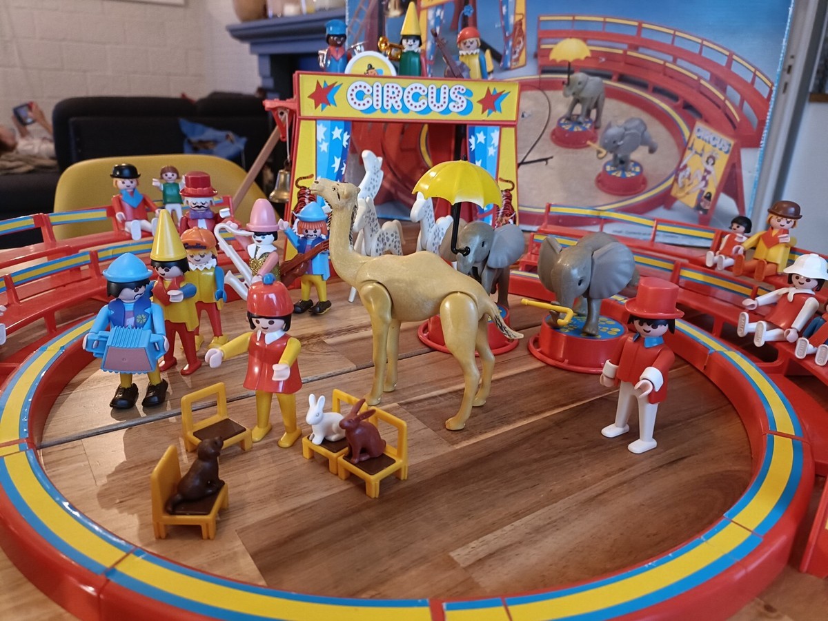 Playmobil 3553 Cirque Rouge Circus Lot Clowns musiciens Boite Klicky