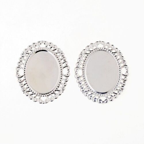 Connettore cabochon avvolgente filigrana fai da te artigianato decorazione gioielli accessorio 10 pezzi - Foto 10 di 14