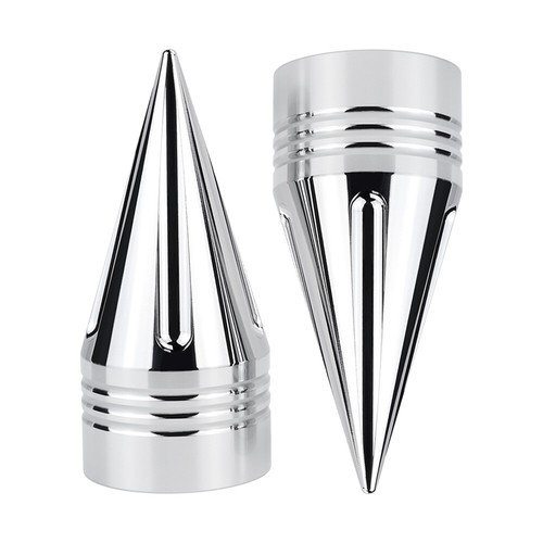 Spike Front Axle Nut Covers Caps Aluminum CNC Fits for Harley Street Glide 08-23 - Bild 3 von 15