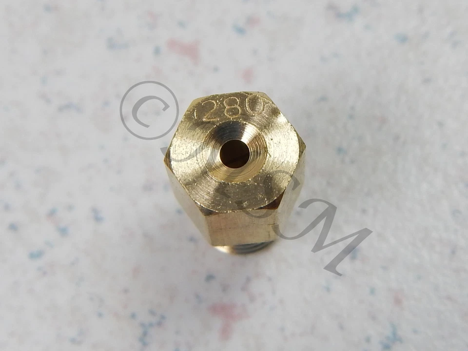 HONDA KAWASAKI 全新 K&L MIKUNI 汽化器 4/042 大号 HEX 主喷气机 #280 18-4438 — 第 3/4 张图片