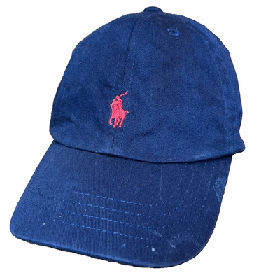 Polo Ralph Lauren Hat Baseball Cap NAVY-BLUE Red Pony Child Youth