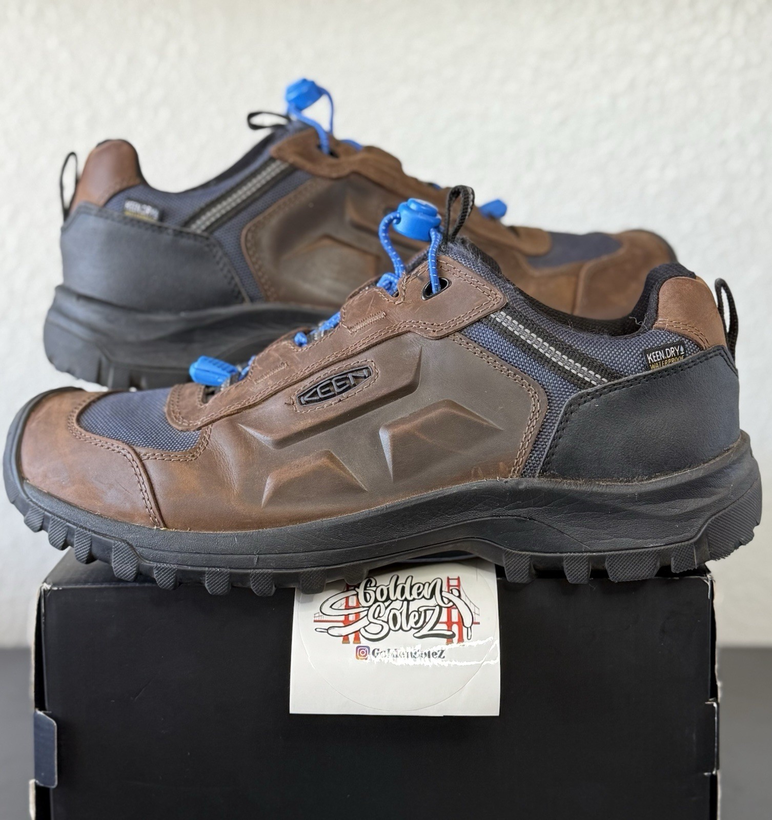 Scarpe da trekking Keen Basin Ridge 1023737 da uomo in grani di caffè blu da notte taglia 11