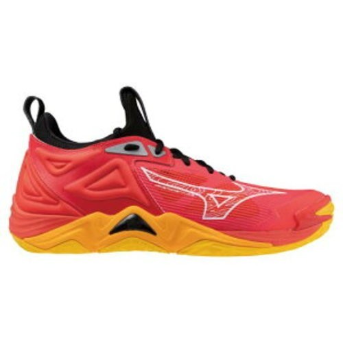 Mizuno V1GA231204 Zapatos de Voleibol WAVE MOMENT Goma Rojo Blanco Naranja - Imagen 12 de 12