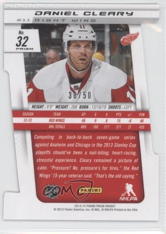2013-14 Panini Prizm Orange Die-Cut Prizm /50 Daniel Cleary #32 - Image 2 of 2