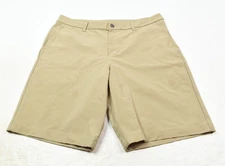 Lululemon Commission Shorts Mens 34 Beige Khaki Classic Fit Stretch Casual