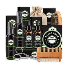 Beard Kit for Men with Beard Wash, Beard Conditioner, Beard Oil, Beard Balm, ...