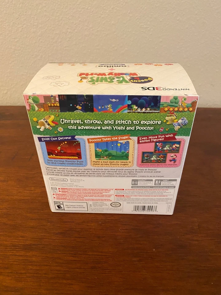 2017 Poochy & Yoshi's Woolly World + Poochy Amiibo| Nintendo 3DS | New & Sealed - Image 4 of 4