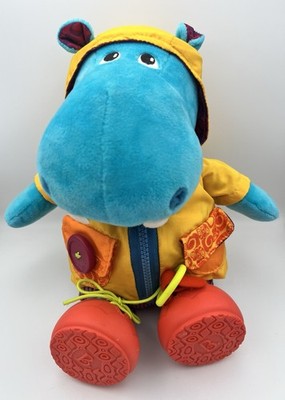 B. Toys Happy Hippo Interaktives Plüschtier - Feinmotorik - Blaues Nilpferd
