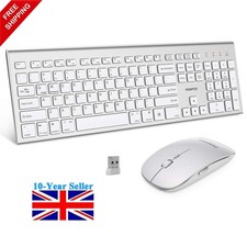 Full-Size Dual System Switching Double Ergonomic USB Wireless Keyboard and Mouse