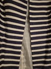 LADIES COLDWATER CREEK OPEN FRONT BLAZER  NAVY&WHITE STRIPE BEADED NECKLINE EUC — photo 5
