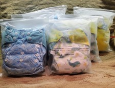 Berry Fizz 3 Mo To 2 Years Reusable Cloth Diaper Set 6 Cover 12 Insert Bamboo C