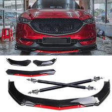 For Mazda 2 3 5 Cx3 Cx5 Front Bumper Lip Splitter Lower Spoiler Body Blackred