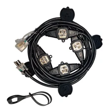 25FT Power Extension Cord - 3 Prong, 14 Gauge SJTW 5-15R Cable - Male Plug to...