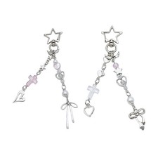 Stylish Beaded Keyrings Accessory with Butterfly Crosses Wing for Trendsetters