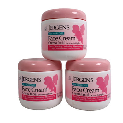 3 PACK Jergens All Purpose Face Cream 15 oz Deep Cleansing Facial Cream