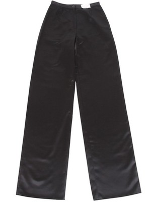 Brioni Damen Hose Lang Wolle & Seide Größe 34 Italy 40 Schwarz