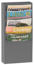 Durham 403-95, Gray 5 Pocket Vertical Literature Rack, 9.75"x4.13"x20.25"