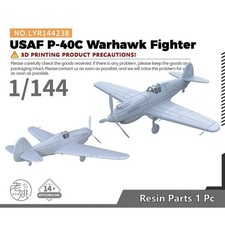 Airplane Unpainted 1/144 Military Model Kit USAF P-40C Warhawk Fighter