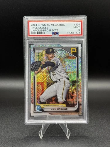 2024 Bowman Chrome Prospect Paul Skenes Mega Box Mojo Refractor #125 PSA 9 💎