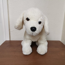 Keel Toys Yellow Labrador White Puppy Dog Fluffy Fur Plush Teddy