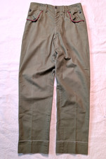 Vintage 60s BSOA Green Cotton Work Outdoor Trouser Classic Pockets Work 29x28
