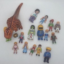 Lote De 17 PLAYMOBIL De Colección 1990 incluyendo un Dinosaurio