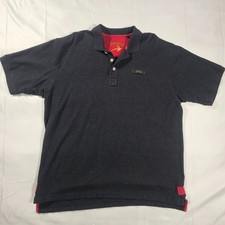 Orvis Polo Shirt Mens Charcoal Gray Short Sleeve Logo Fishing Casual