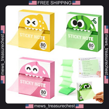 Fruit Dispenser Sticky Notes with Glitter Designs, 6 Colors, 100 Sheets