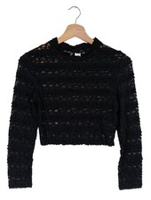 H&M DIVIDED Camicia cropped Donna Camicia Taglia IT 40 nero stile casual