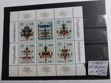 DDR Briefmarke 1989, Mi-Nr. 3289-94, kl. Bogen, postf.