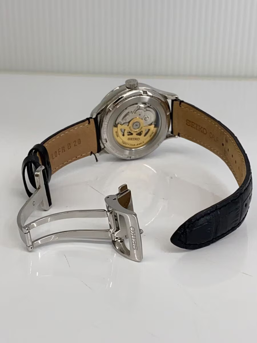 Seiko Presage 4R39-00W0 Open heart St.Steel White Silver Automatic