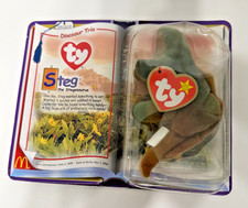 Vintage 1995 McDonalds Ty Steg Beanie Baby from Dinosaur Trio Happy Meal Prize