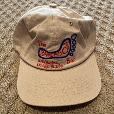 Brand New One Size Fits All The Barefoot Bar Hat Okoboji Iowa Lake Hat