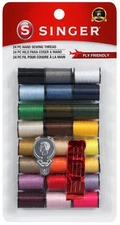 Singer Notions 00264 Polyester Thread 10yd 24/Pkg-Assorted Colors