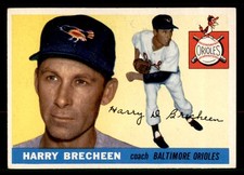 1955 TOPPS #113 HARRY BRECHEEN ORIOLES EX-MT SET BREAK 550224 (KYCARDS)