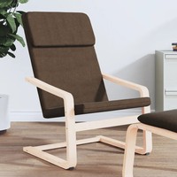 Relaxsessel Stoff Dunkelbraun Mit Liegefunktion Und Schaukelmechanik