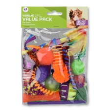 24 Piece Variety Pack of Interactive Cat Toys with Balls Mice and Feathers for