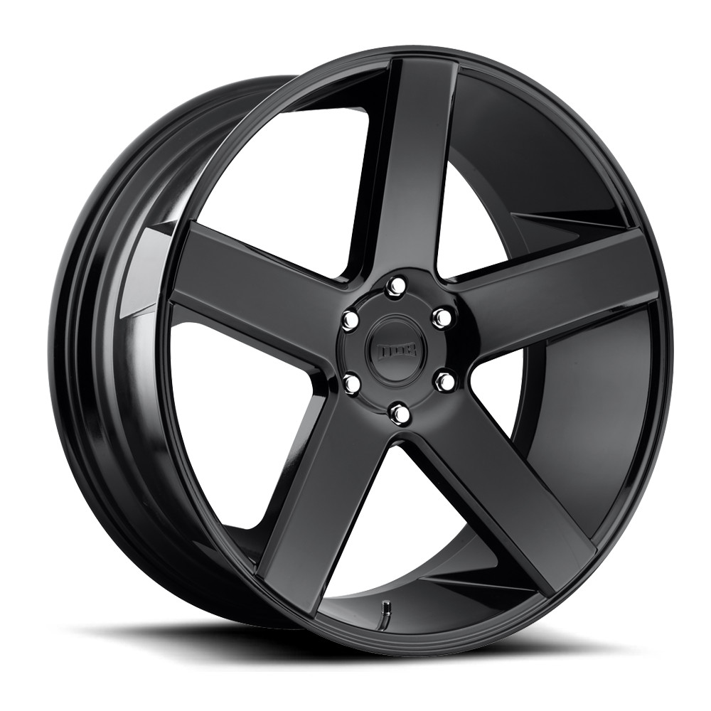Set 4 DUB S216 Baller 22x8.5 5x4.5 Gloss Black Wheels 22" 38mm For Maserati Rims
