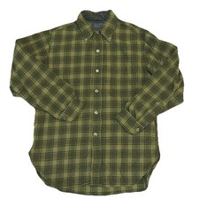 Pendleton Vintage Men s Large Green Plaid Long Sleeve Button Up 100 Wool