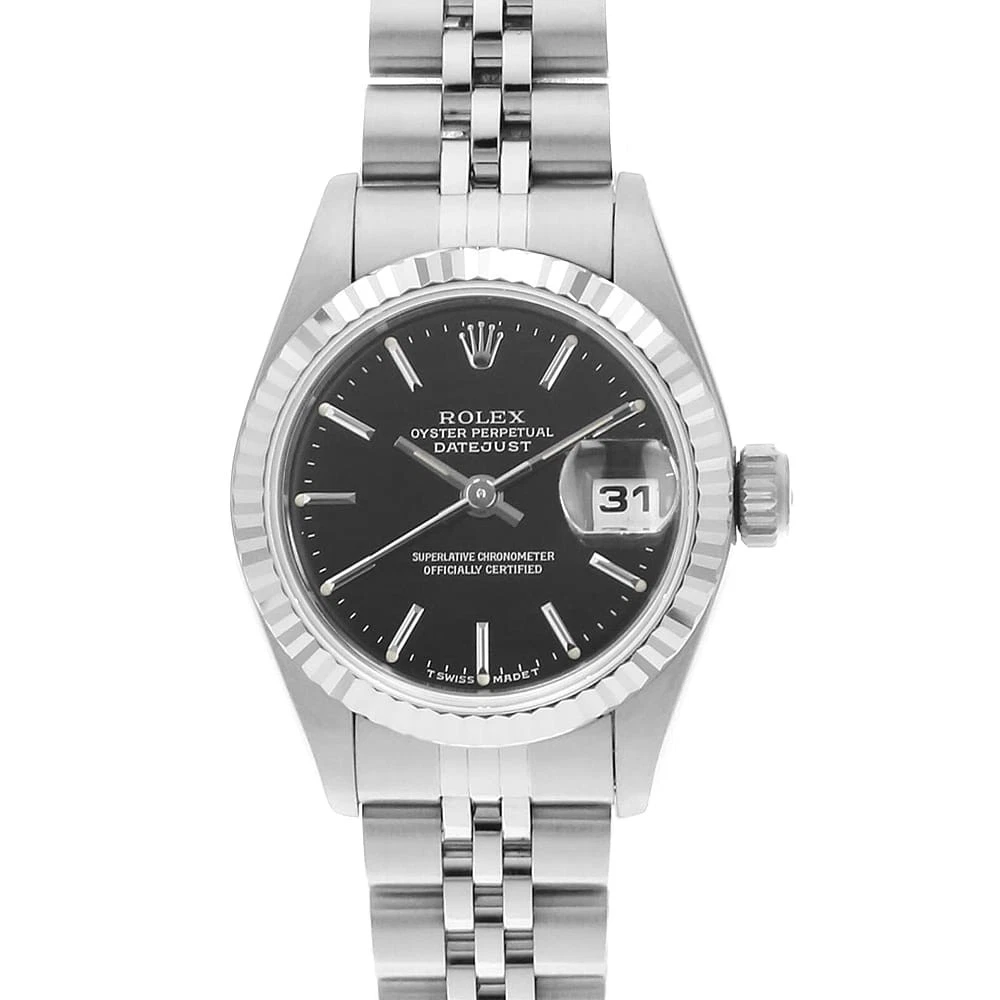 Rolex — ROLEX Datejust 69174 black bar S Number second hand Women