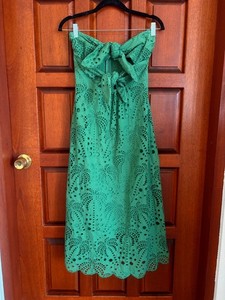 farm rio green eyelet dress Tropical Swing Green Midi Dress